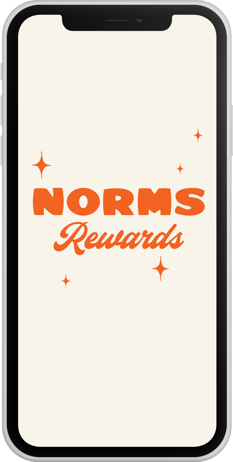 Smartphone showing the NORMS Rewards app